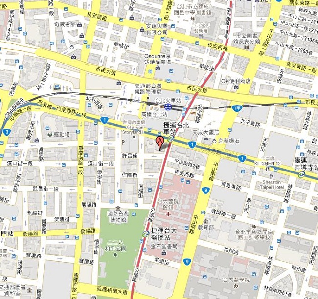 臺北業務組壽德大樓交通位置圖